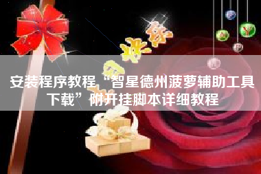 安装程序教程“智星德州菠萝辅助工具下载	”附开挂脚本详细教程