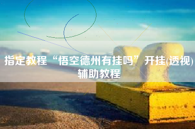 指定教程“悟空德州有挂吗	”开挂(透视)辅助教程