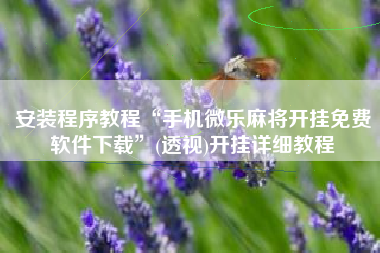 安装程序教程“手机微乐麻将开挂免费软件下载”(透视)开挂详细教程