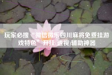 玩家必搜“微信微乐四川麻将免费挂游戏特色”开挂(透视)辅助神器