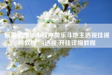 玩家必搜“小程序微乐斗地主透视挂视频教程	”(透视)开挂详细教程