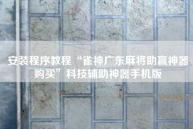 安装程序教程“雀神广东麻将助赢神器购买”科技辅助神器手机版