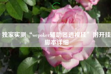 独家实测“wepoker辅助器透视挂	”附开挂脚本详细