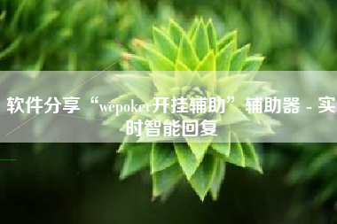 软件分享“wepoker开挂辅助”辅助器 - 实时智能回复