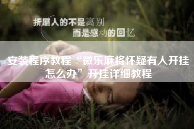 安装程序教程“微乐麻将怀疑有人开挂怎么办”开挂详细教程