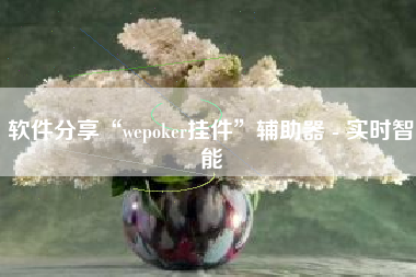 软件分享“wepoker挂件”辅助器 - 实时智能