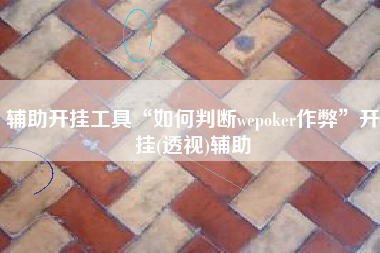 辅助开挂工具“如何判断wepoker作弊”开挂(透视)辅助