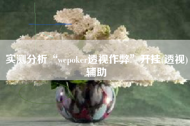 实测分析“wepoker透视作弊”开挂(透视)辅助