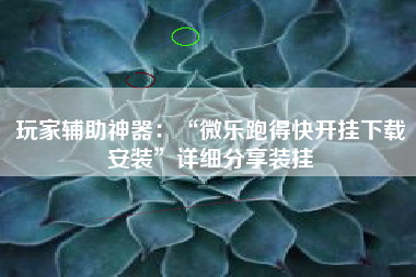 玩家辅助神器：“微乐跑得快开挂下载安装	”详细分享装挂