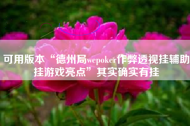 可用版本“德州局wepoker作弊透视挂辅助挂游戏亮点	”其实确实有挂