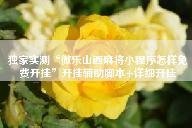 独家实测“微乐山西麻将小程序怎样免费开挂”开挂辅助脚本+详细开挂