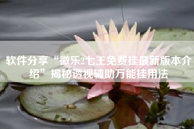 软件分享“微乐2七王免费挂最新版本介绍	”揭秘透视辅助万能挂用法