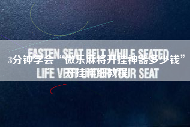 3分钟学会“微乐麻将开挂神器多少钱	”开挂详细教程