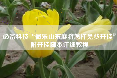 必备科技“微乐山东麻将怎样免费开挂	”附开挂脚本详细教程