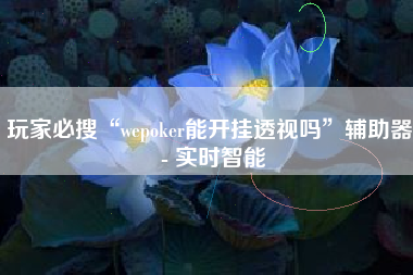 玩家必搜“wepoker能开挂透视吗	”辅助器 - 实时智能