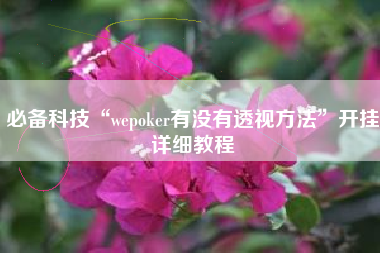 必备科技“wepoker有没有透视方法	”开挂详细教程
