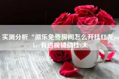 实测分析“微乐免费房间怎么开挂红龙poker有透视辅助挂(太