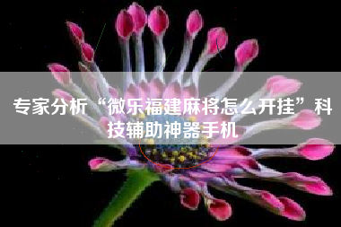 专家分析“微乐福建麻将怎么开挂”科技辅助神器手机