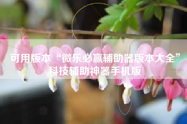可用版本“微乐必赢辅助器版本大全”科技辅助神器手机版