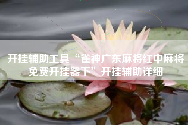 开挂辅助工具“雀神广东麻将红中麻将免费开挂器下	”开挂辅助详细