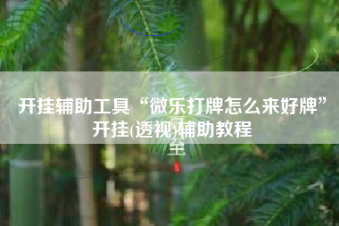 开挂辅助工具“微乐打牌怎么来好牌	”开挂(透视)辅助教程