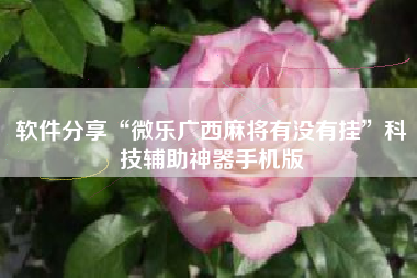 软件分享“微乐广西麻将有没有挂	”科技辅助神器手机版