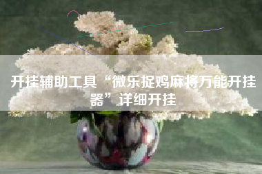 开挂辅助工具“微乐捉鸡麻将万能开挂器”详细开挂