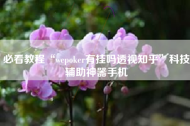 必看教程“wepoker有挂吗透视知乎	”科技辅助神器手机