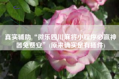 真实辅助“微乐四川麻将小程序必赢神器免费安	”(原来确实是有插件)