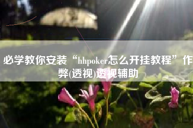 必学教你安装“hhpoker怎么开挂教程”作弊(透视)透视辅助