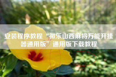 安装程序教程“微乐山西麻将万能开挂器通用版”通用版下载教程