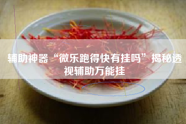 辅助神器“微乐跑得快有挂吗”揭秘透视辅助万能挂