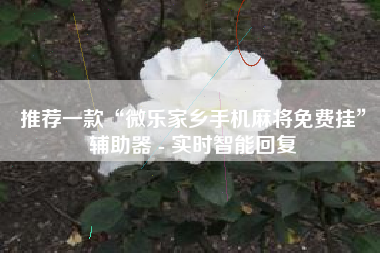 推荐一款“微乐家乡手机麻将免费挂	”辅助器 - 实时智能回复