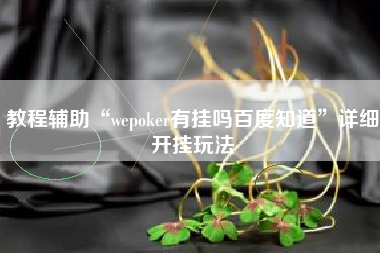 教程辅助“wepoker有挂吗百度知道”详细开挂玩法