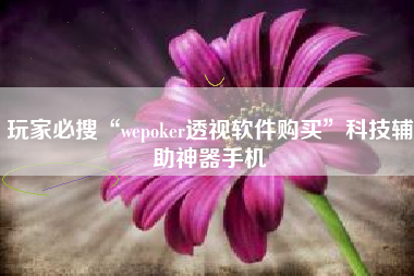 玩家必搜“wepoker透视软件购买	”科技辅助神器手机