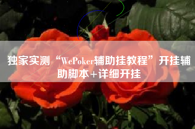 独家实测“WePoker辅助挂教程	”开挂辅助脚本+详细开挂