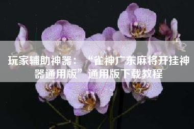 玩家辅助神器：“雀神广东麻将开挂神器通用版	”通用版下载教程