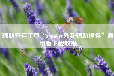 辅助开挂工具“aapoker外卦辅助插件”通用版下载教程