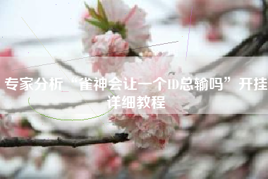 专家分析“雀神会让一个ID总输吗	”开挂详细教程