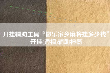 开挂辅助工具“微乐家乡麻将挂多少钱	”开挂(透视)辅助神器