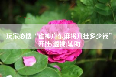 玩家必搜“雀神广东麻将开挂多少钱	”开挂(透视)辅助