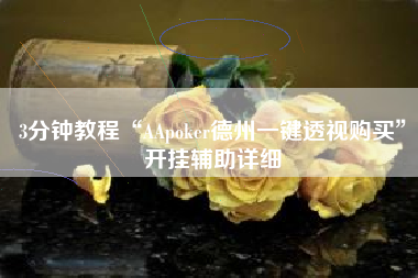 3分钟教程“AApoker德州一键透视购买”开挂辅助详细