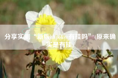 分享实测“新版hhpoker有挂吗”(原来确实是有挂)