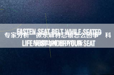 专家分析“微乐麻将总输怎么回事”科技辅助神器手机版