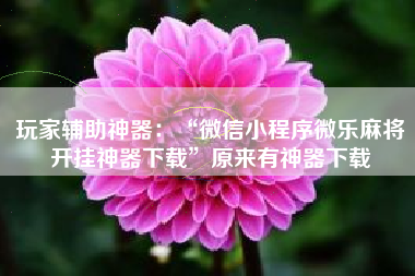 玩家辅助神器：“微信小程序微乐麻将开挂神器下载”原来有神器下载