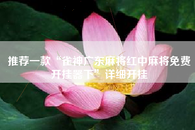 推荐一款“雀神广东麻将红中麻将免费开挂器下”详细开挂